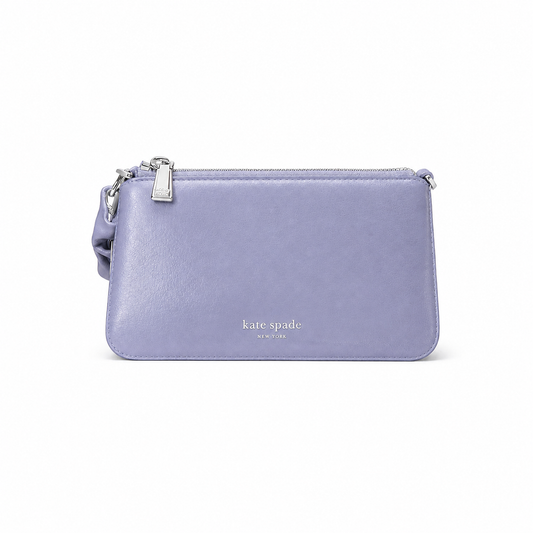 Grace Glazed Leather Pochette W Scrunchi