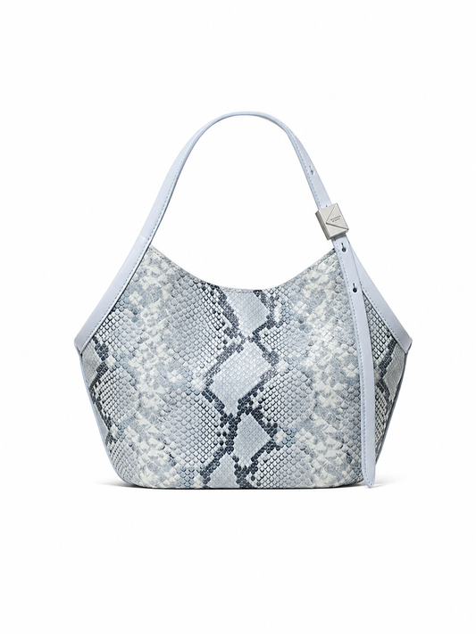 Deco Snake Embossed Small Tulip Tote Bag