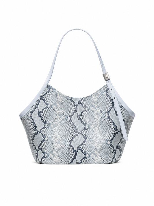 Deco Snake Embossed Tulip Tote Bag