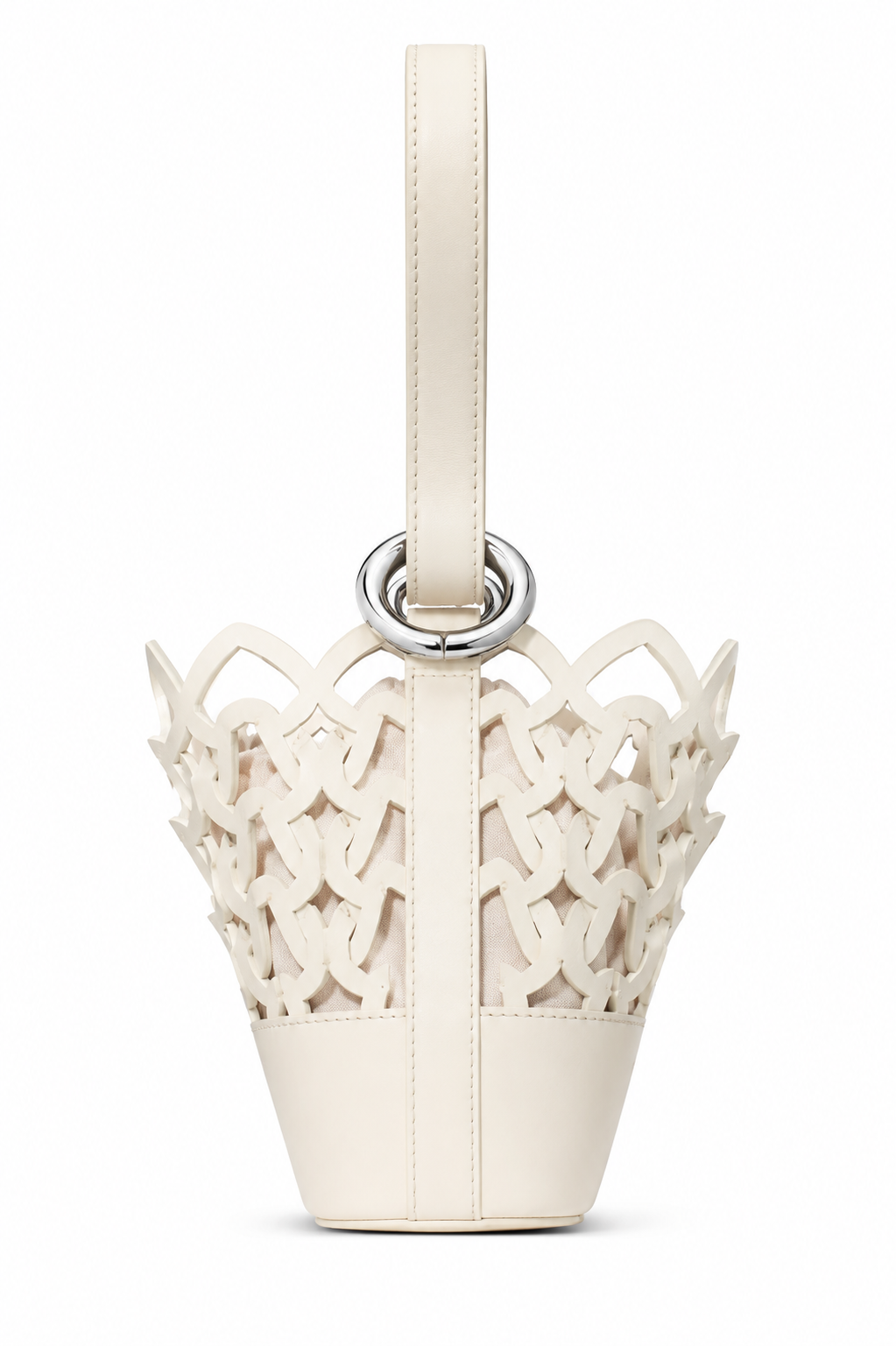 Halo Woven Leather Mini Bucket
