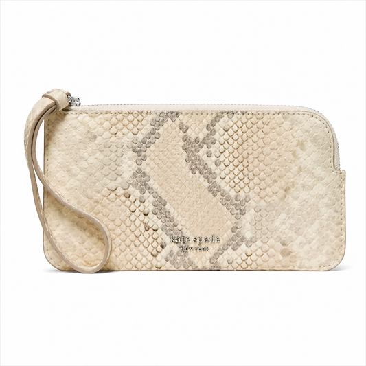 Zippy Snake Embossed Wristlet