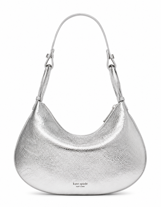 The Bangle Crinkle Metallic Leather Bag