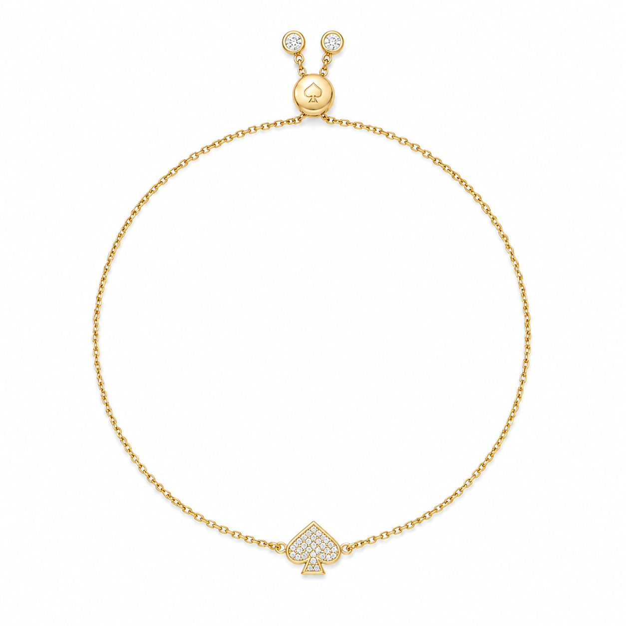Everyday Spade Pave Slider Bracelet