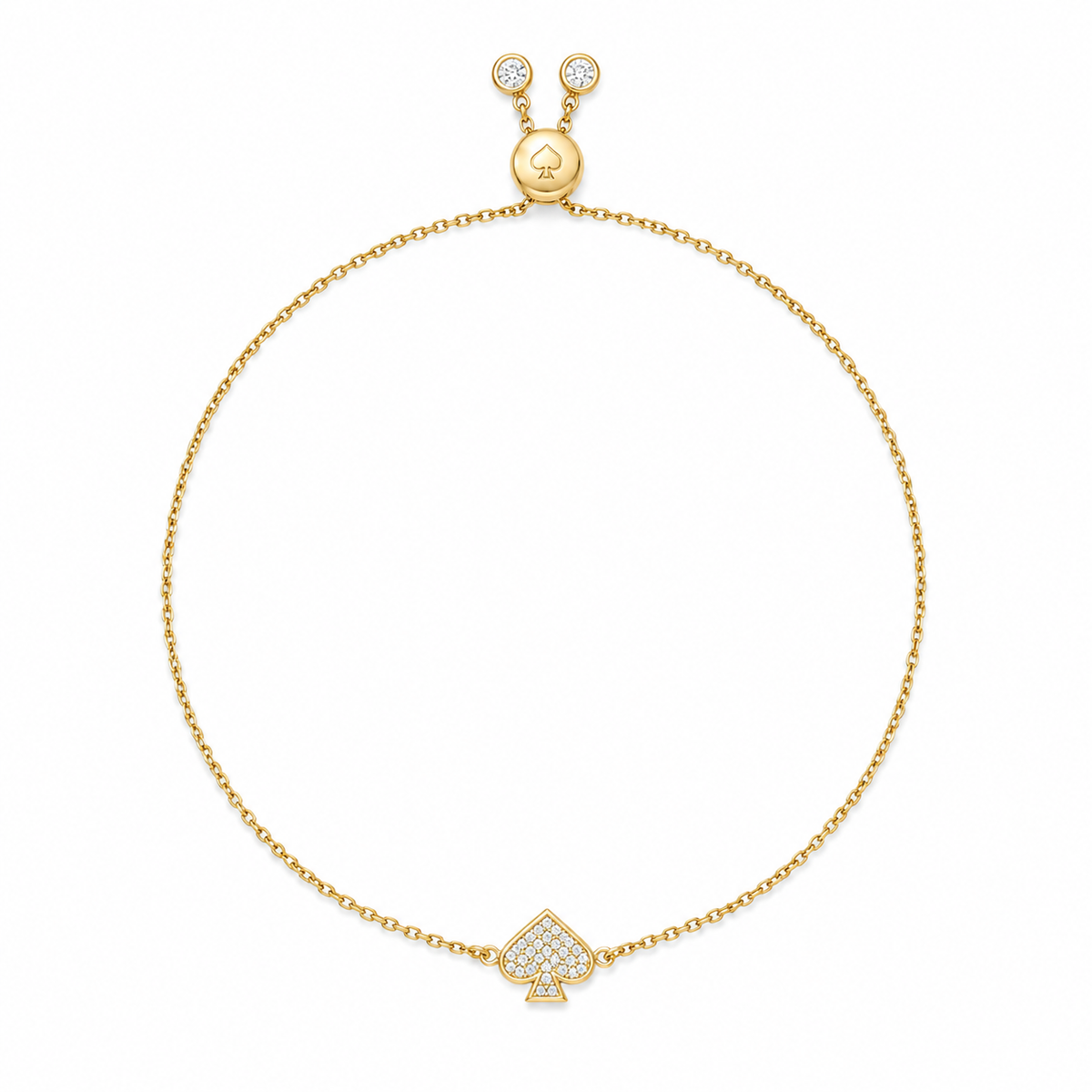 Everyday Spade Pave Slider Bracelet