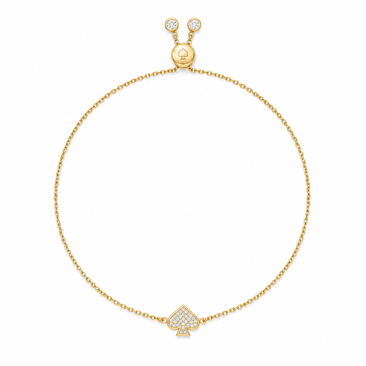 Everyday Spade Pave Slider Bracelet