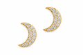 Youre A Gem Pave Moon Studs