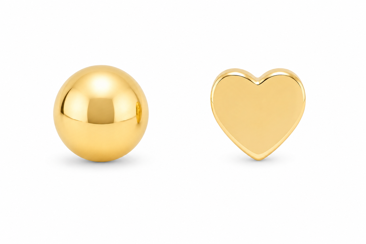 Geo Pop Front Back Studs