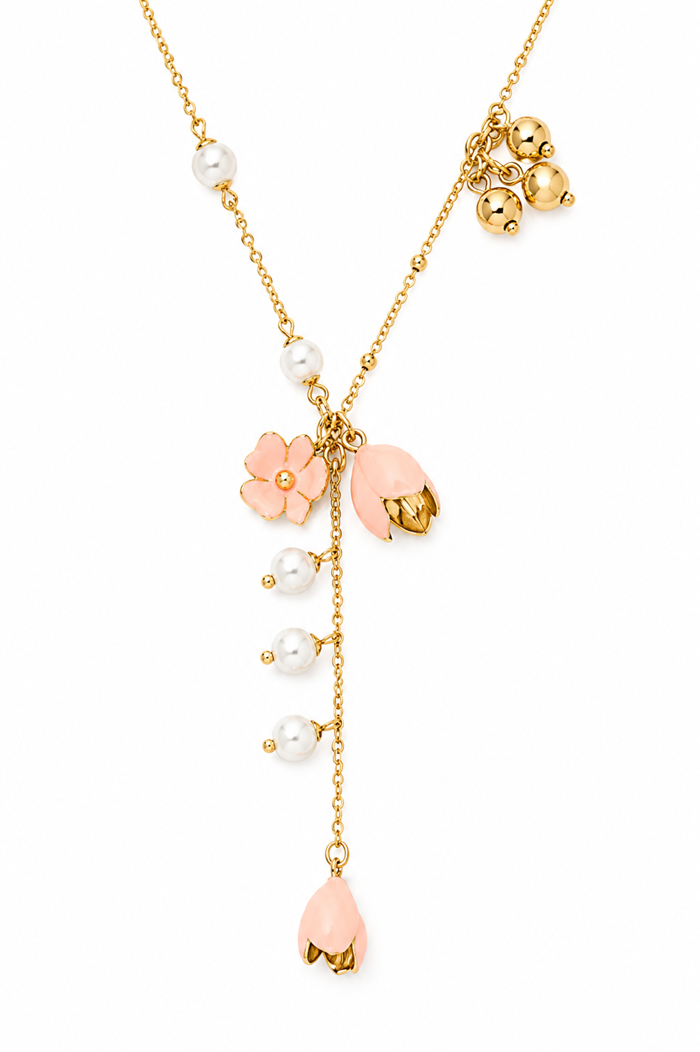 Golden Bloom Y Necklace