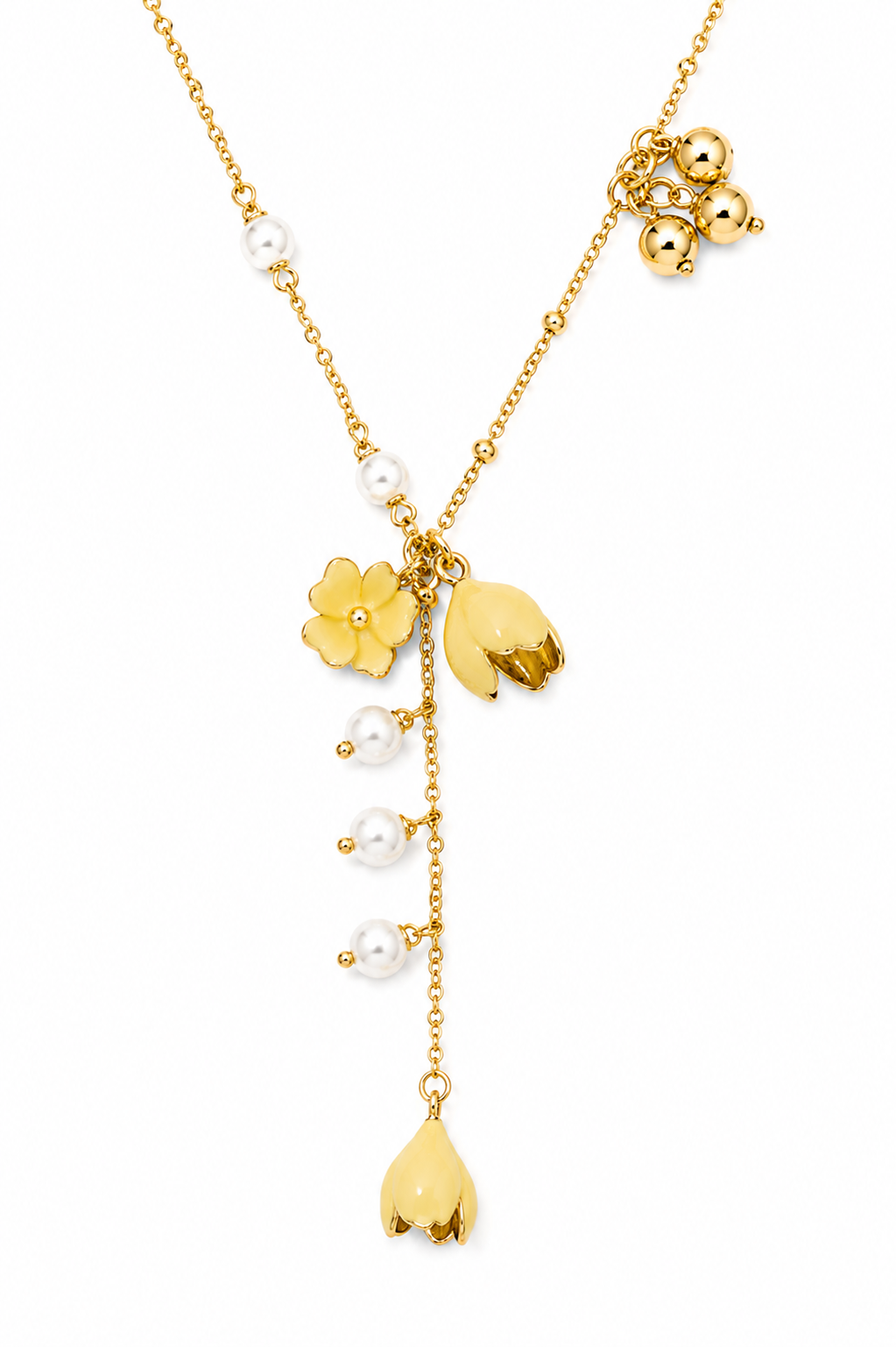 Golden Bloom Y Necklace