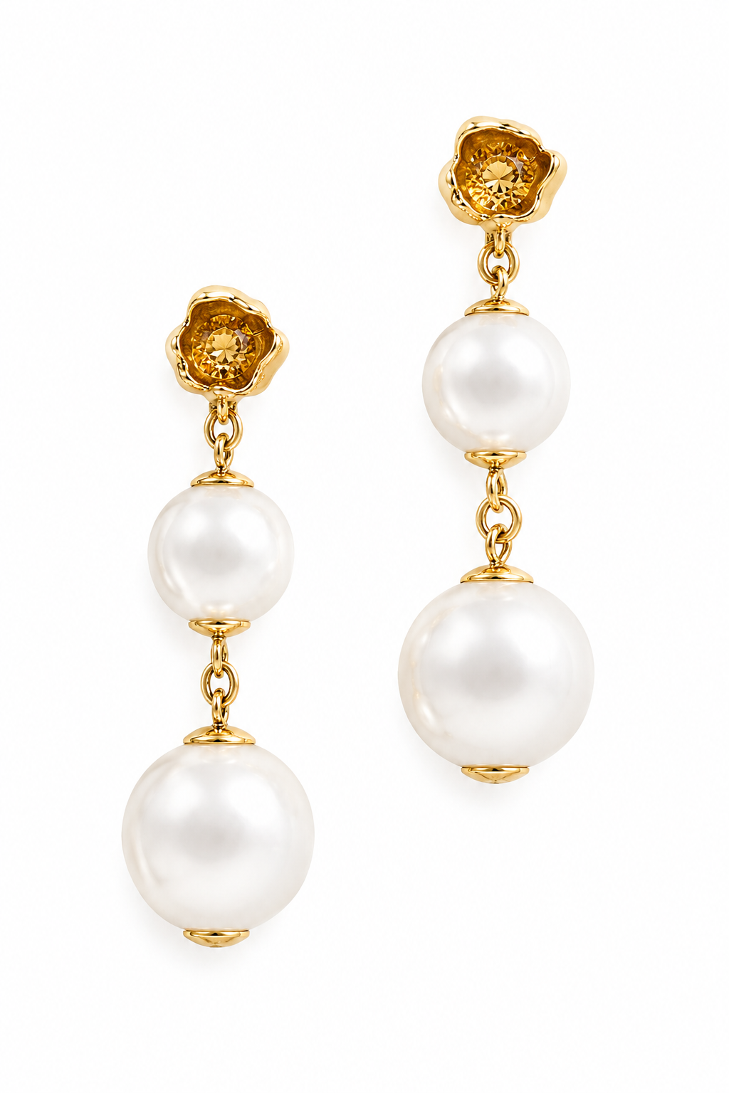 Golden Bloom Linear Earrings