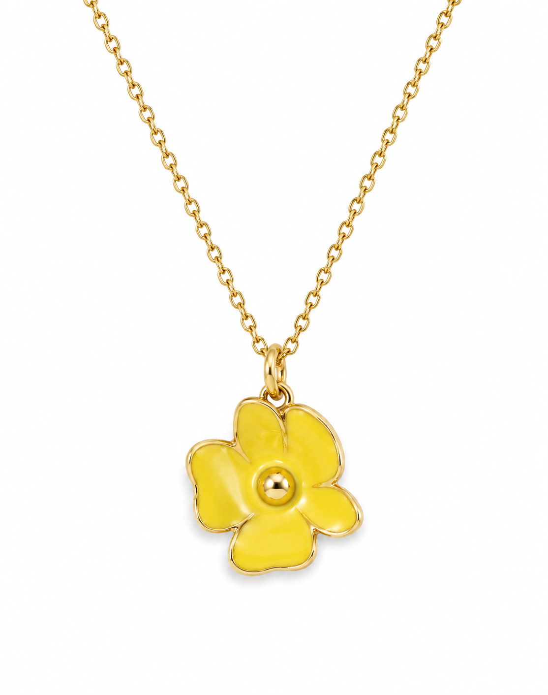 Golden Bloom Flower Pendant