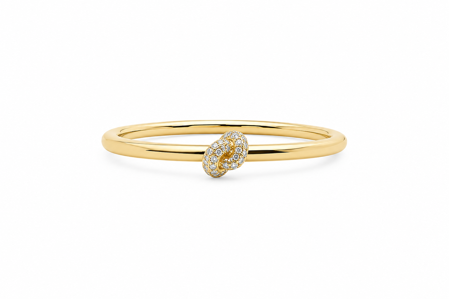 Sailors Knot Pave Hinge Bangle