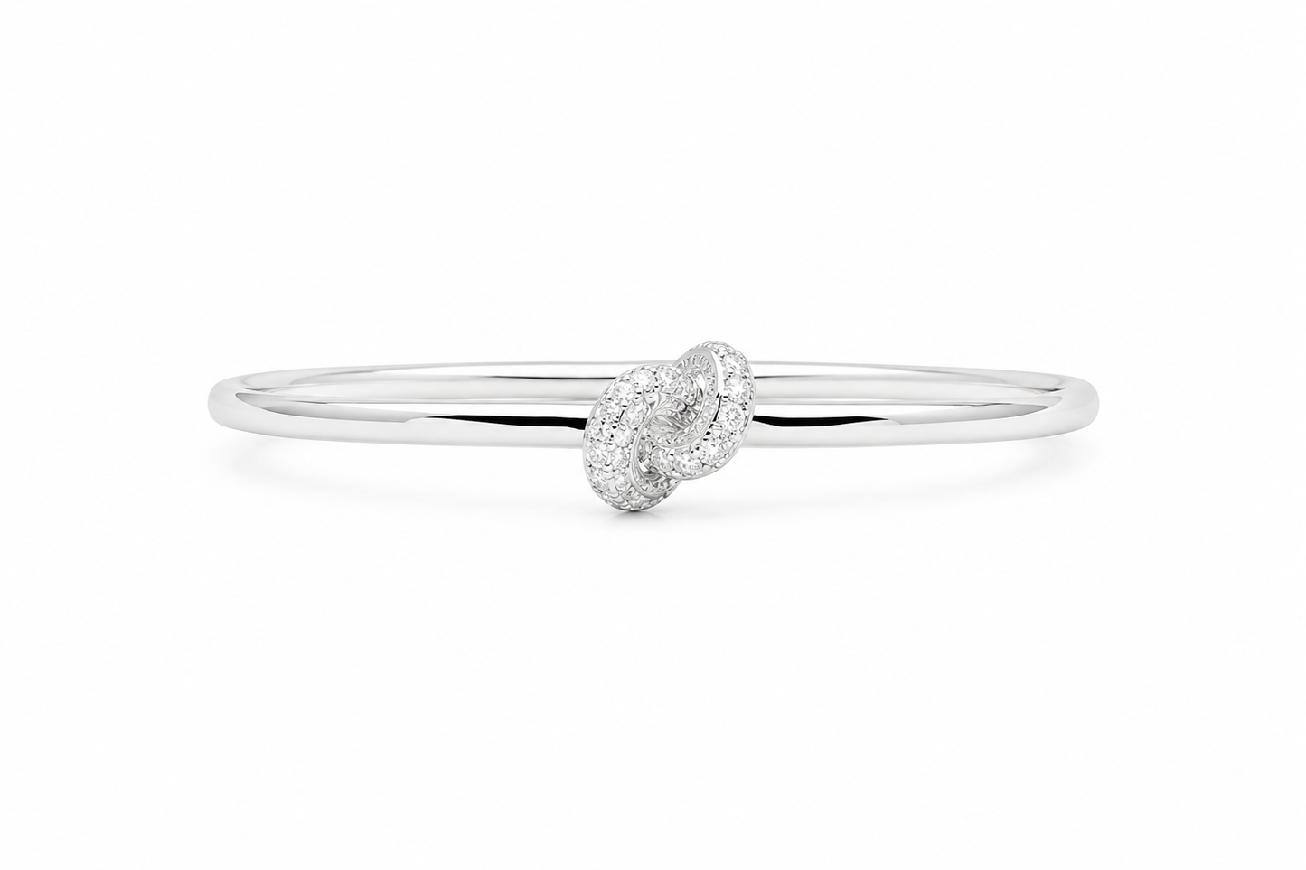 Sailors Knot Pave Hinge Bangle