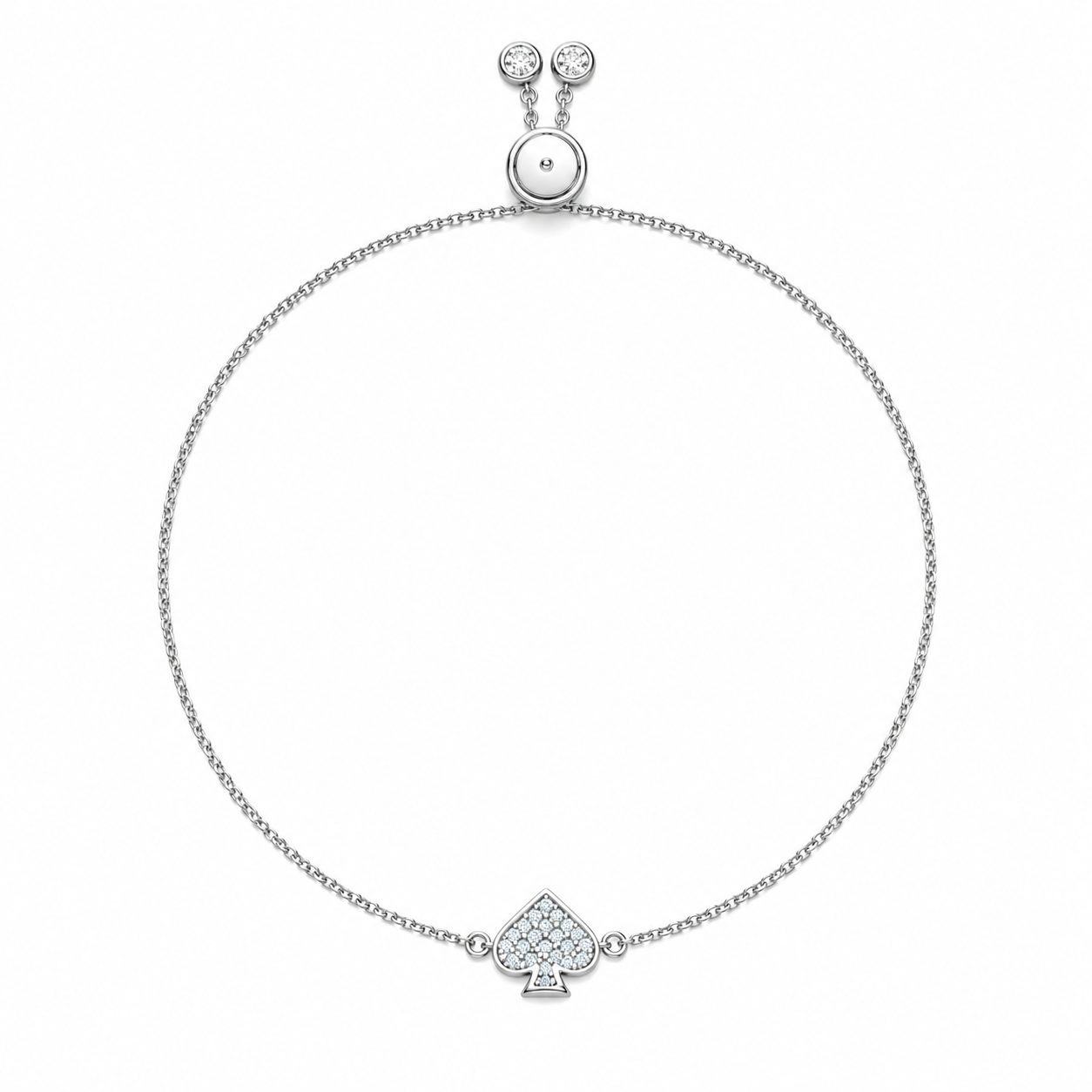 Everyday Spade Pave Slider Bracelet