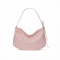 Loop Crinkle Patent Large Shoulder Bag