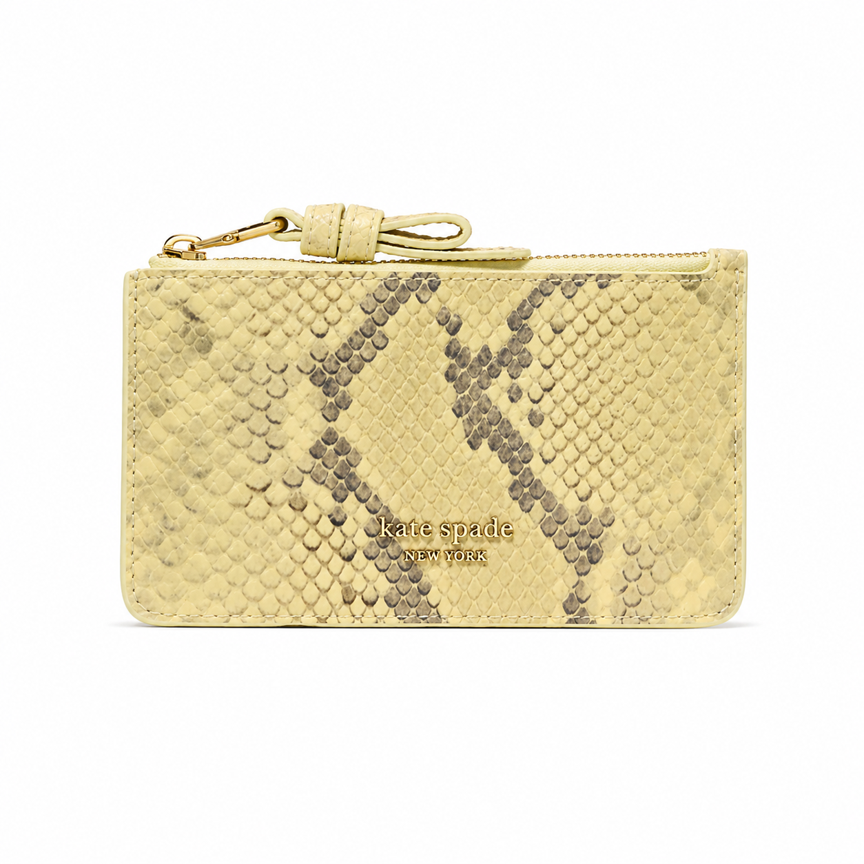 Loop Snake Embossed Zip Card Case