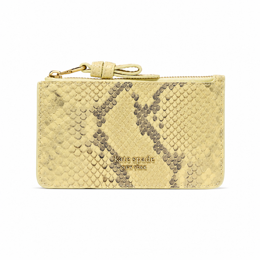 Loop Snake Embossed Zip Card Case
