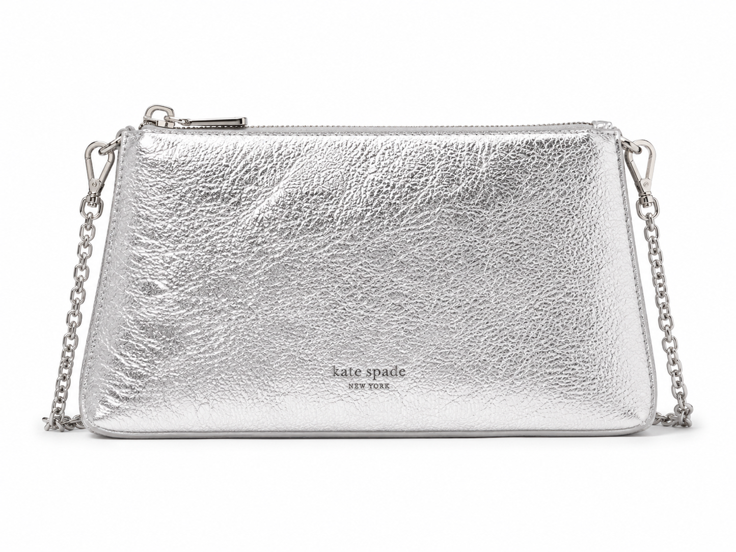Grace Crinkle Metallic Leather Pochette