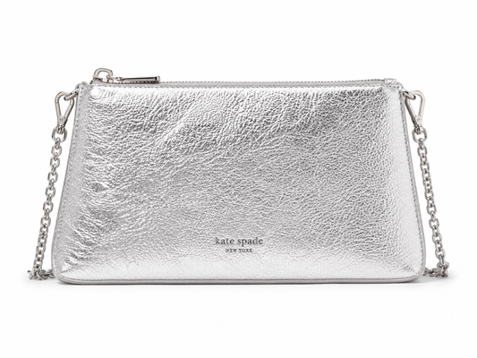 Grace Crinkle Metallic Leather Pochette