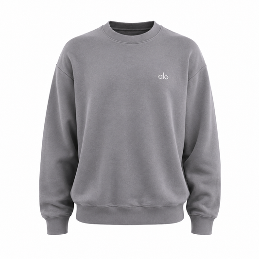 Washed Acco Crew Neck Pullover