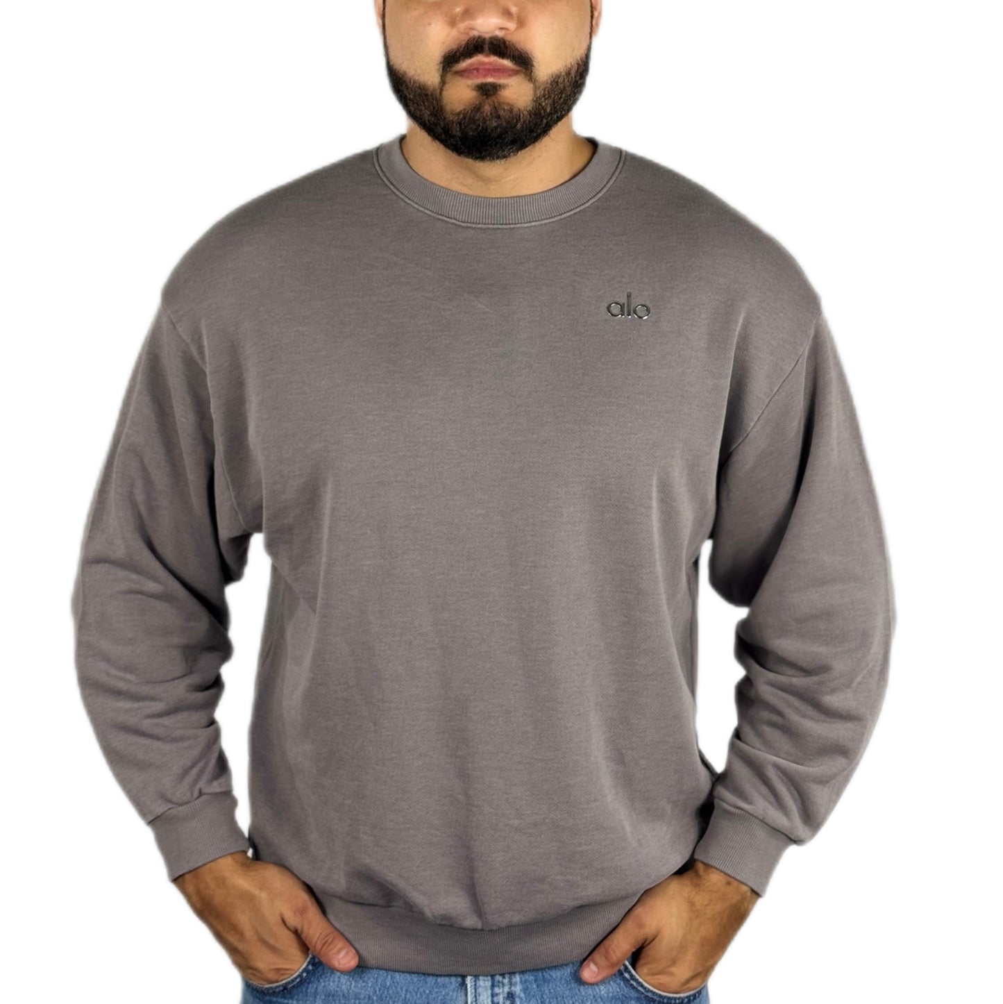 Washed Acco Crew Neck Pullover