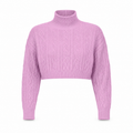 Cable Knit Cropped Winter Bliss Turtlene