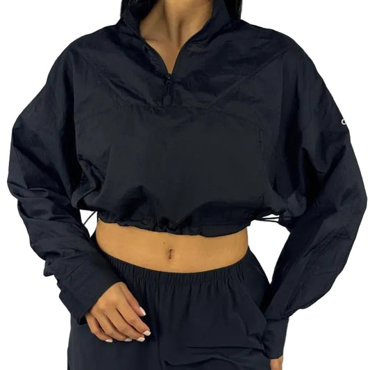 Cropped 1/4 Zip Aerial Pullover