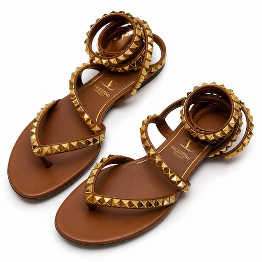 Rockstud No Limit Nappa Flat Thong Sanda