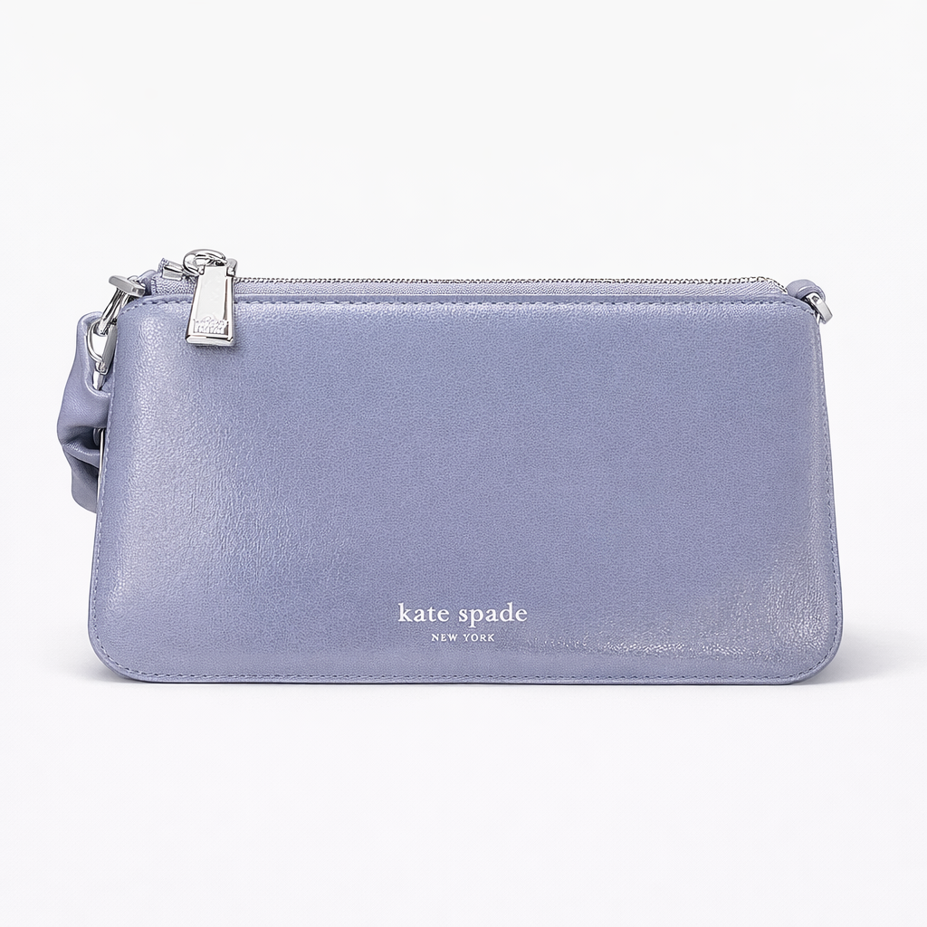 Grace Glazed Leather Pochette W Scrunchi