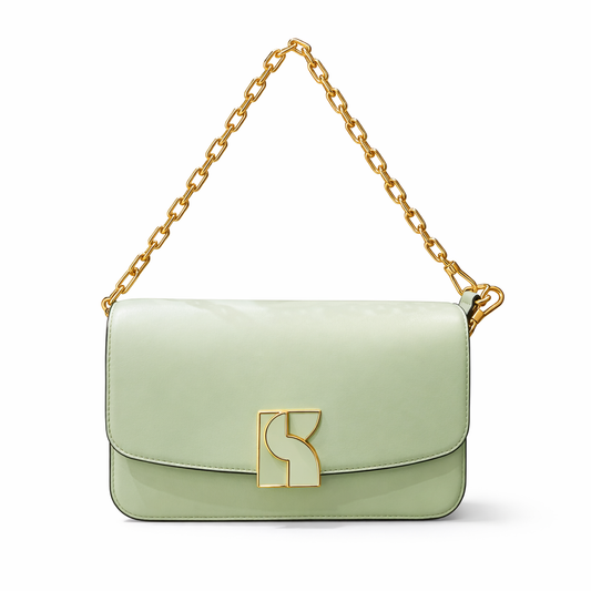 Grace Dot Fine Grain Leather Shoulder Ba
