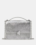Deco Crinkle Metallic Chain Shoulder Bag