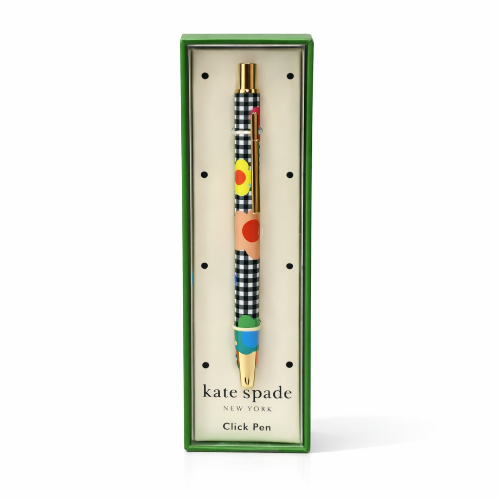Gingham Garden Metal Click Pen