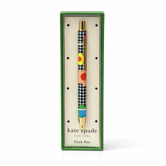 Gingham Garden Metal Click Pen
