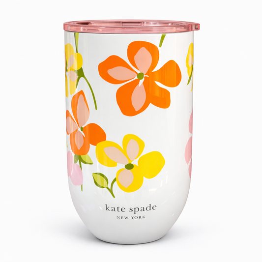 Spring Pansies Stainless Steel Wine Tumb