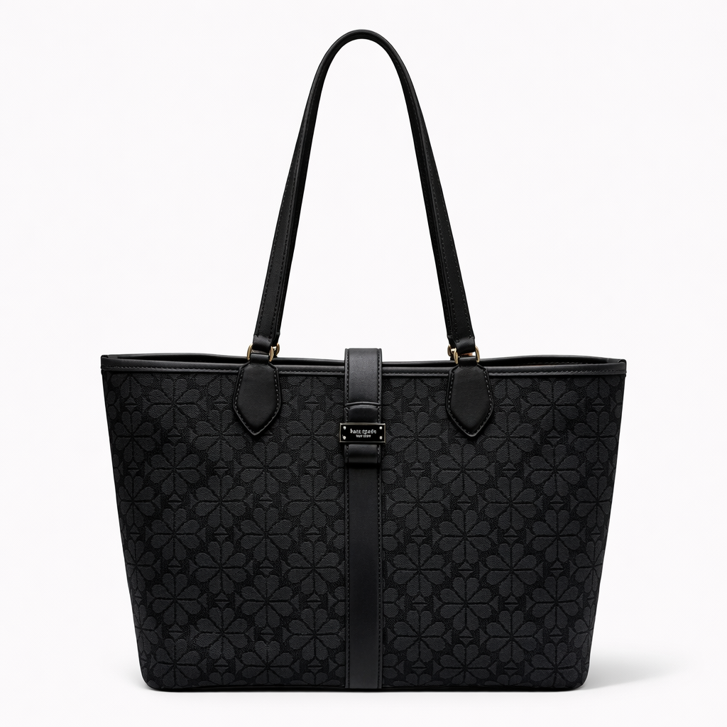 Spade Flower Jacquard Medium Open Tote