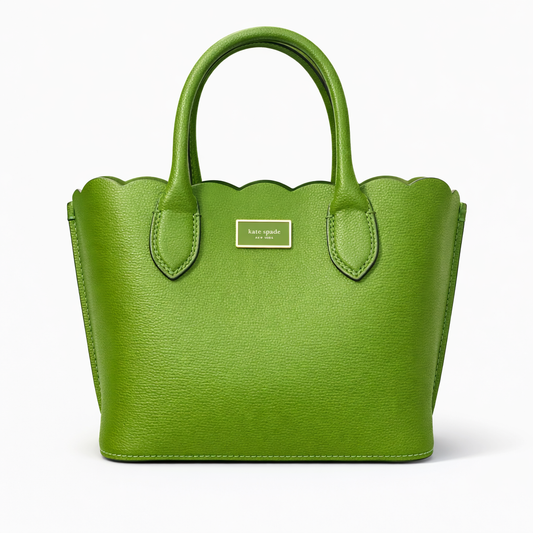 Suite Scalloped Crossgrain Leather Large