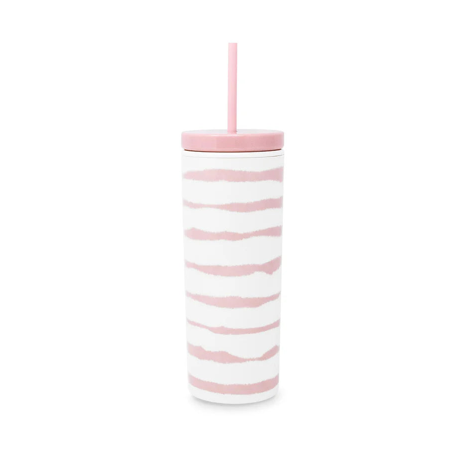 Pink Goddess Stripe Acrylic Tumbler With