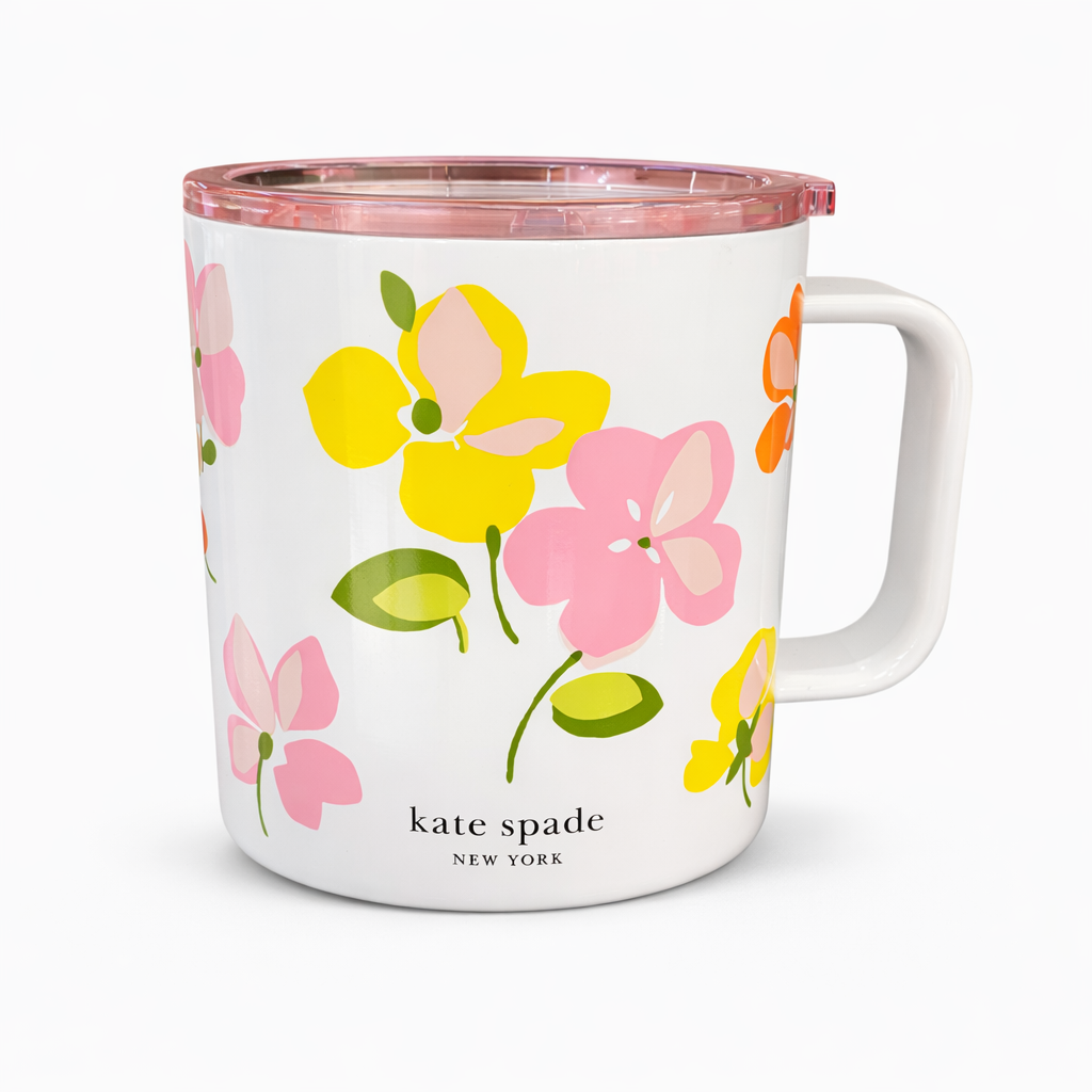 Spring Pansies Stainless Steel Coffee Mu