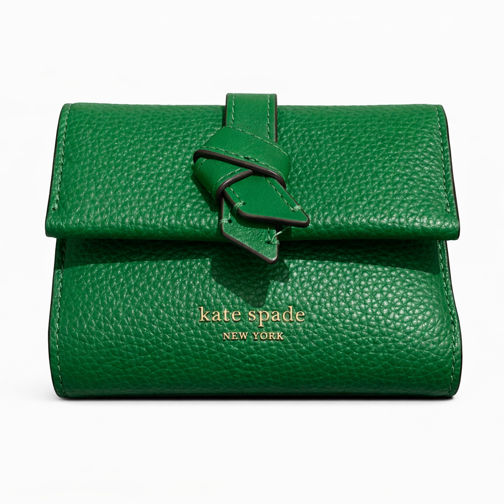 Knott Pebbled Leather Small Compact Wall