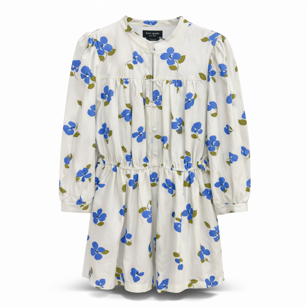 Painterly Bouquet Belted Shirt Dress