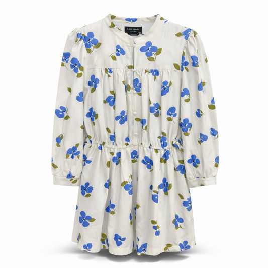 Painterly Bouquet Belted Shirt Dress