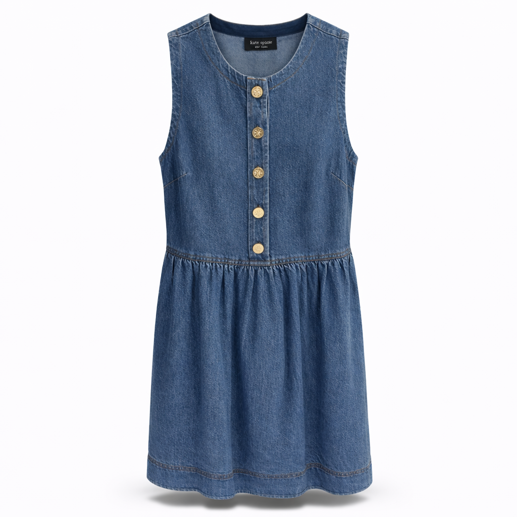 Denim Fit And Flare Dress