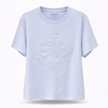 Embroidered Spade Flower Logo Tee