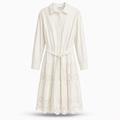 Daisy Eyelet Long Sleeve Shirt Dress