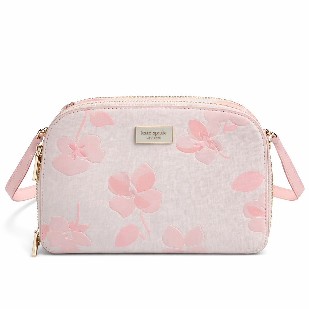 Serena Spring Pansies Embossed Saffiano