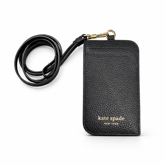 Ava Pebbled Leather Lanyard