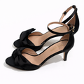 Bridal Bow Satin Heeled Sandal