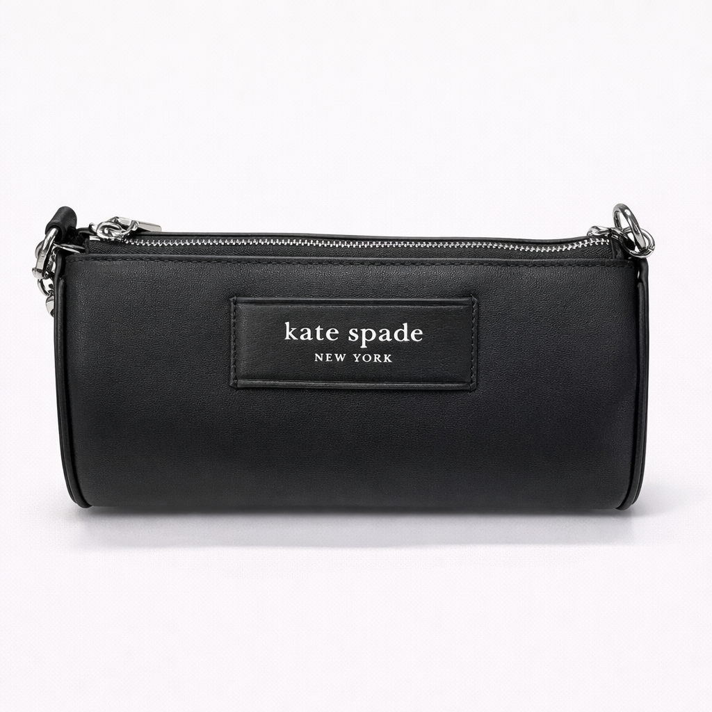 Label Smooth Leather Pochette
