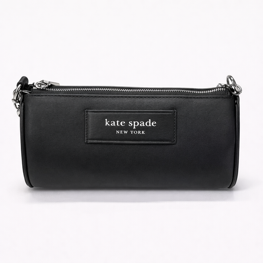 Label Smooth Leather Pochette