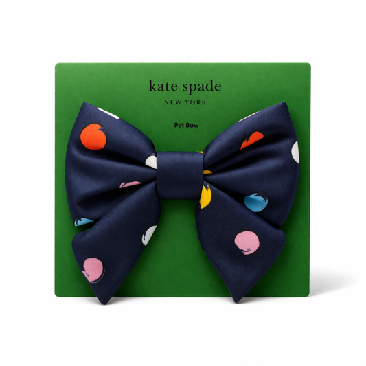 Watercolor Dot Pet Bow